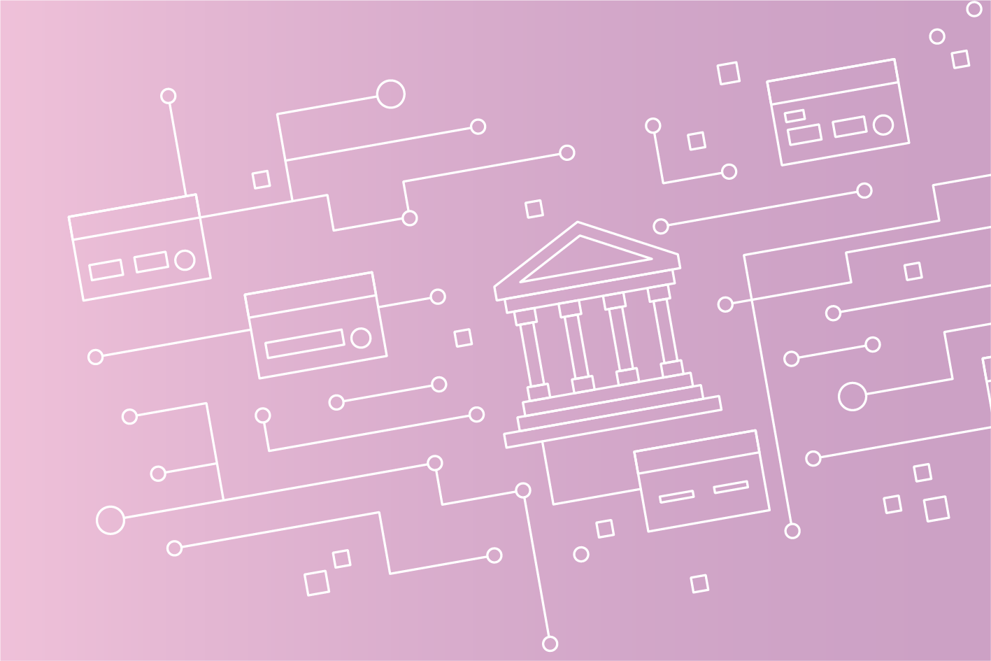 Background photo with big fingerprint graphic.