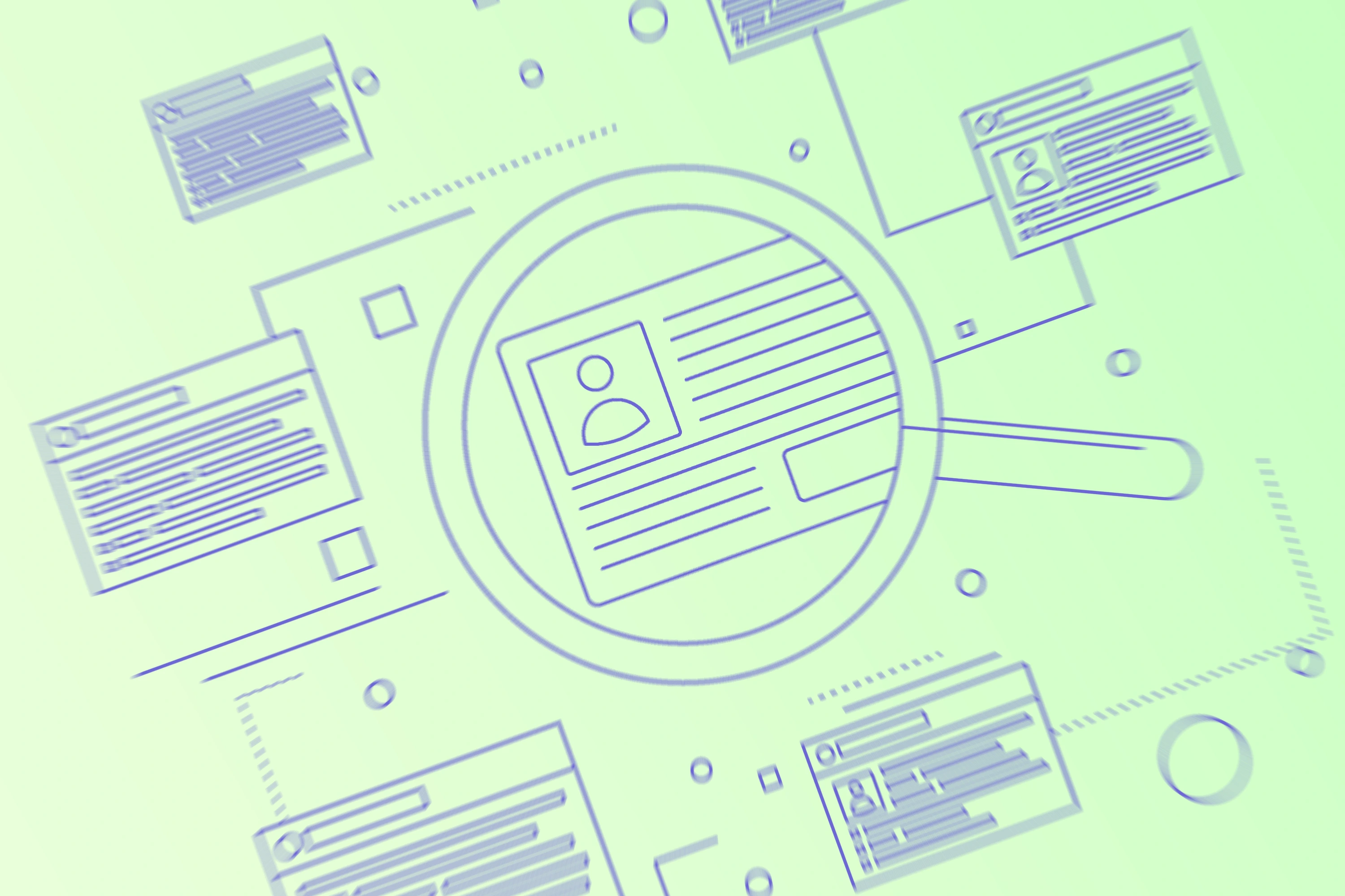 Background photo with big fingerprint graphic.